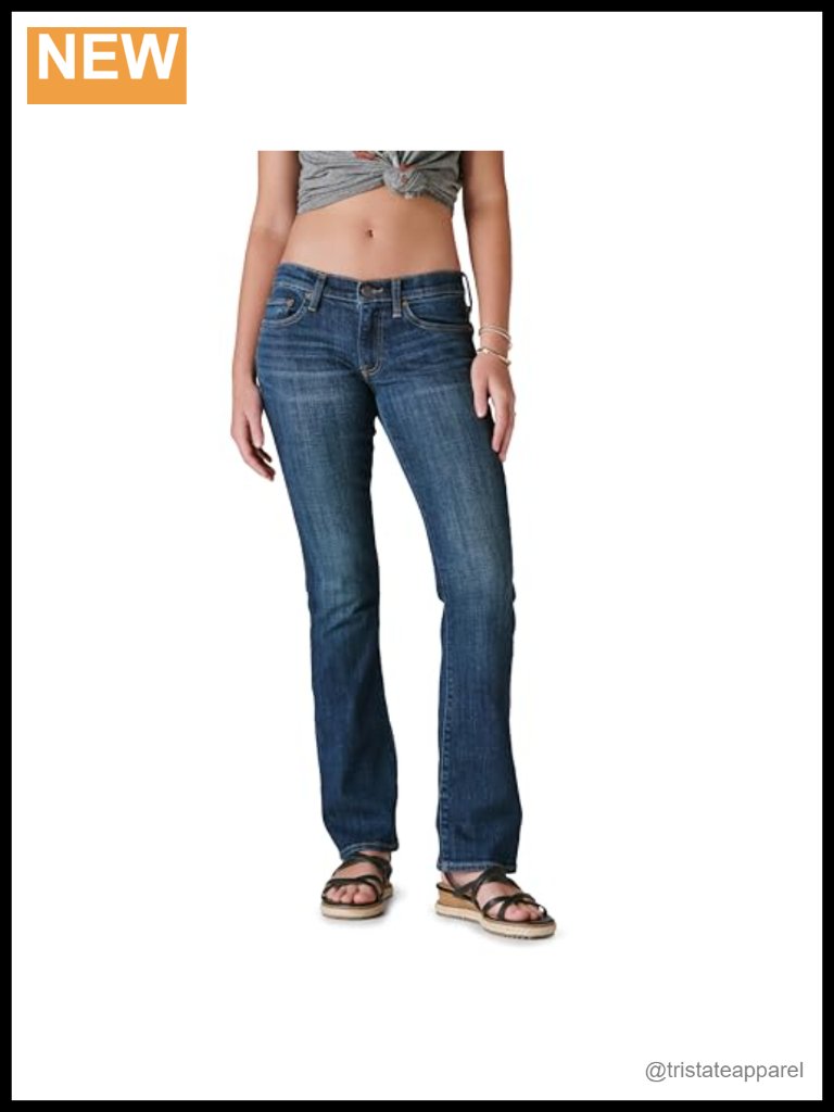 Mid Rise Bootcut Jean With Button Closure